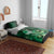 New Zealand Matariki Bedding Set Maori Tui Bird Green Galaxy