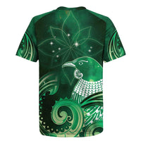 New Zealand Matariki Rugby Jersey Maori Tui Bird Green Galaxy