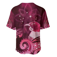New Zealand Matariki Baseball Jersey Maori Tui Bird Magenta Galaxy