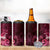 New Zealand Matariki 4 in 1 Can Cooler Tumbler Maori Tui Bird Magenta Galaxy