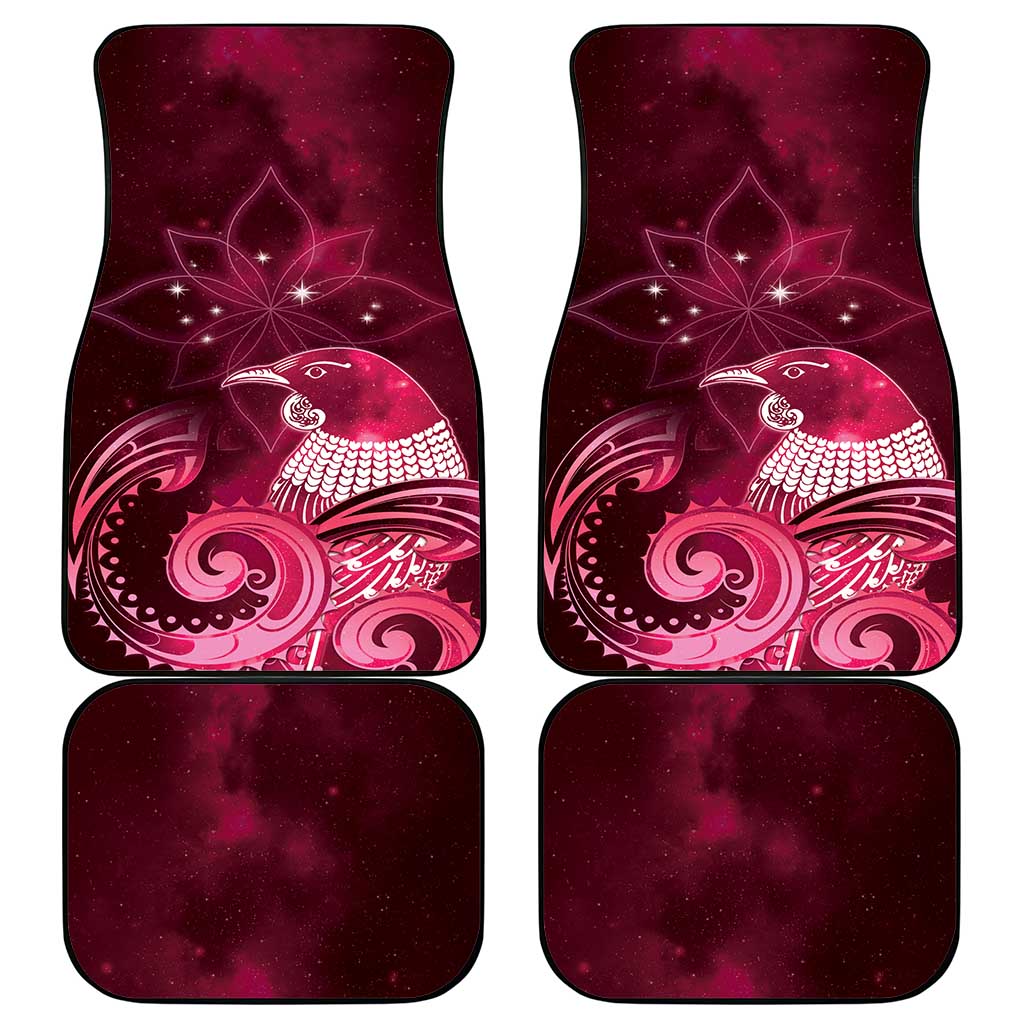 New Zealand Matariki Car Mats Maori Tui Bird Magenta Galaxy