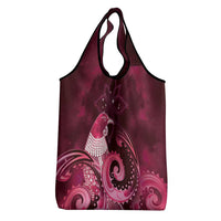 New Zealand Matariki Grocery Bag Maori Tui Bird Magenta Galaxy