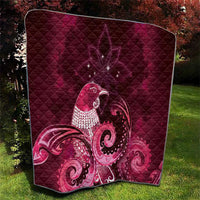 New Zealand Matariki Quilt Maori Tui Bird Magenta Galaxy