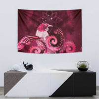 New Zealand Matariki Tapestry Maori Tui Bird Magenta Galaxy