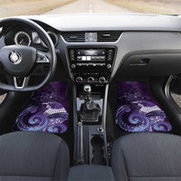 New Zealand Matariki Car Mats Maori Tui Bird Purple Galaxy