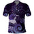 New Zealand Matariki Polo Shirt Maori Tui Bird Purple Galaxy