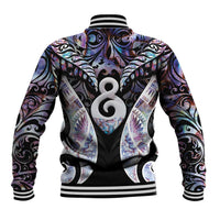 New Zealand Aotearoa Baseball Jacket Pikorua Single Twist Pink Paua Shell DT05 - Polynesian Pride
