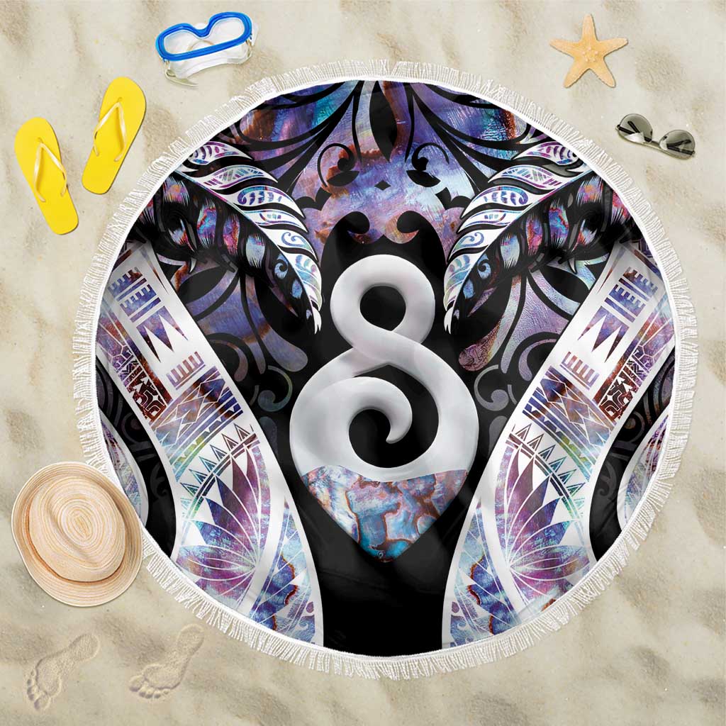 New Zealand Aotearoa Beach Blanket Pikorua Single Twist Pink Paua Shell