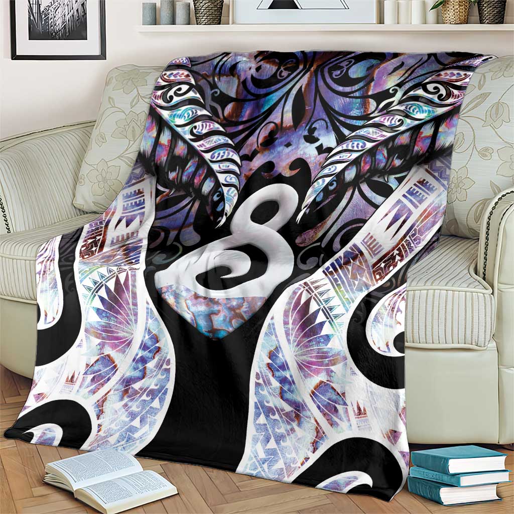 New Zealand Aotearoa Blanket Pikorua Single Twist Pink Paua Shell