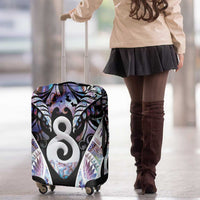 New Zealand Aotearoa Luggage Cover Pikorua Single Twist Pink Paua Shell