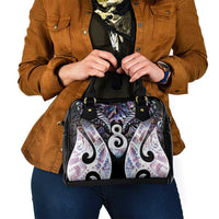 New Zealand Aotearoa Shoulder Handbag Pikorua Single Twist Pink Paua Shell