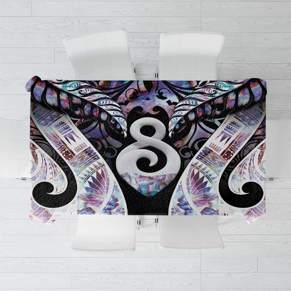 New Zealand Aotearoa Tablecloth Pikorua Single Twist Pink Paua Shell