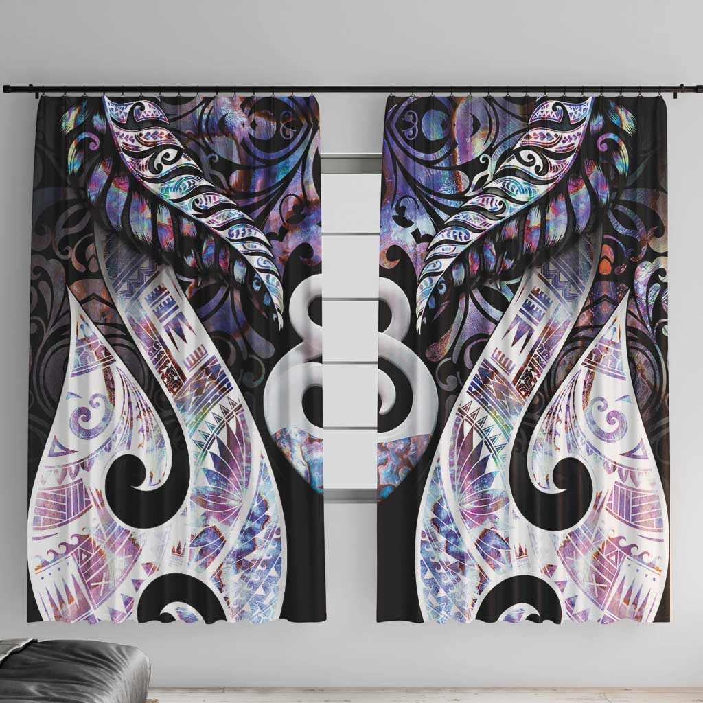 New Zealand Aotearoa Window Curtain Pikorua Single Twist Pink Paua Shell