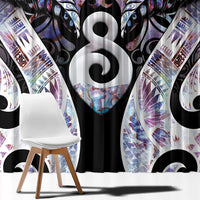 New Zealand Aotearoa Window Curtain Pikorua Single Twist Pink Paua Shell