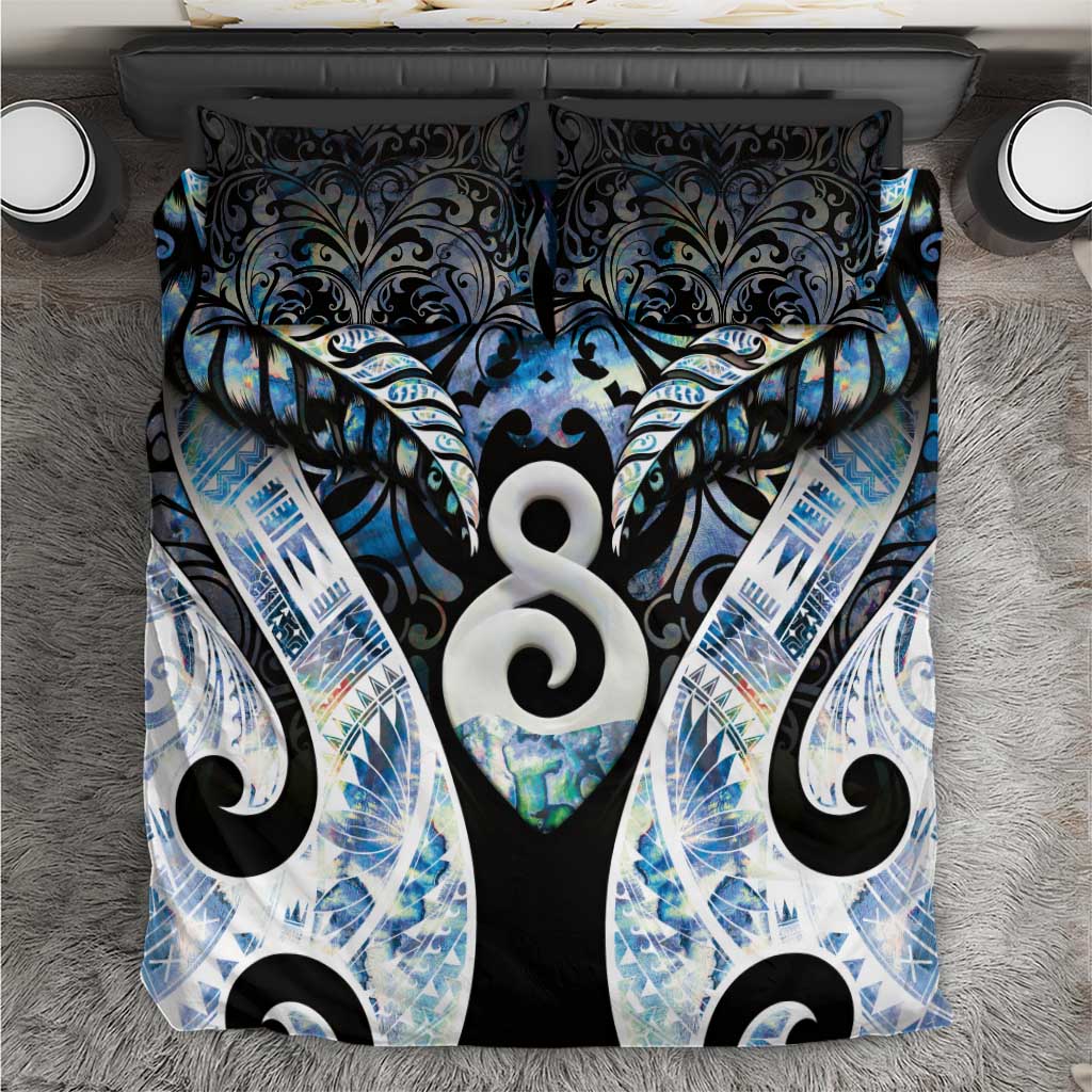 New Zealand Aotearoa Bedding Set Pikorua Single Twist Green Paua Shell