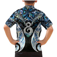 New Zealand Aotearoa Family Matching Mermaid Dress and Hawaiian Shirt Pikorua Single Twist Green Paua Shell