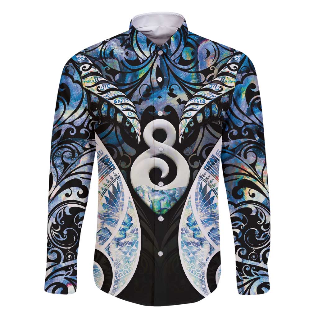 New Zealand Aotearoa Family Matching Short Sleeve Bodycon Dress and Hawaiian Shirt Pikorua Single Twist Green Paua Shell