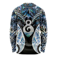 New Zealand Aotearoa Long Sleeve Shirt Pikorua Single Twist Green Paua Shell DT05 - Polynesian Pride