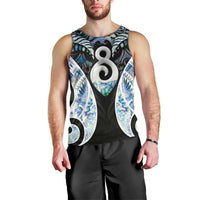 New Zealand Aotearoa Men Tank Top Pikorua Single Twist Green Paua Shell