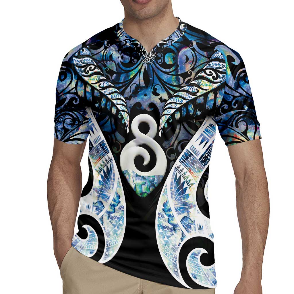 New Zealand Aotearoa Rugby Jersey Pikorua Single Twist Green Paua Shell