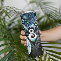 New Zealand Aotearoa Skinny Tumbler Pikorua Single Twist Green Paua Shell