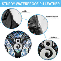 New Zealand Aotearoa Spare Tire Cover Pikorua Single Twist Green Paua Shell