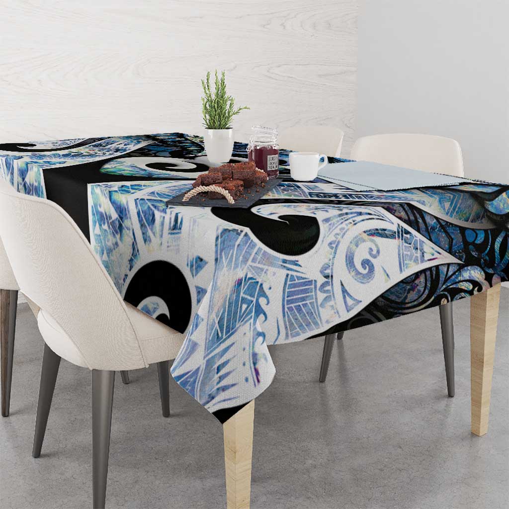 New Zealand Aotearoa Tablecloth Pikorua Single Twist Green Paua Shell