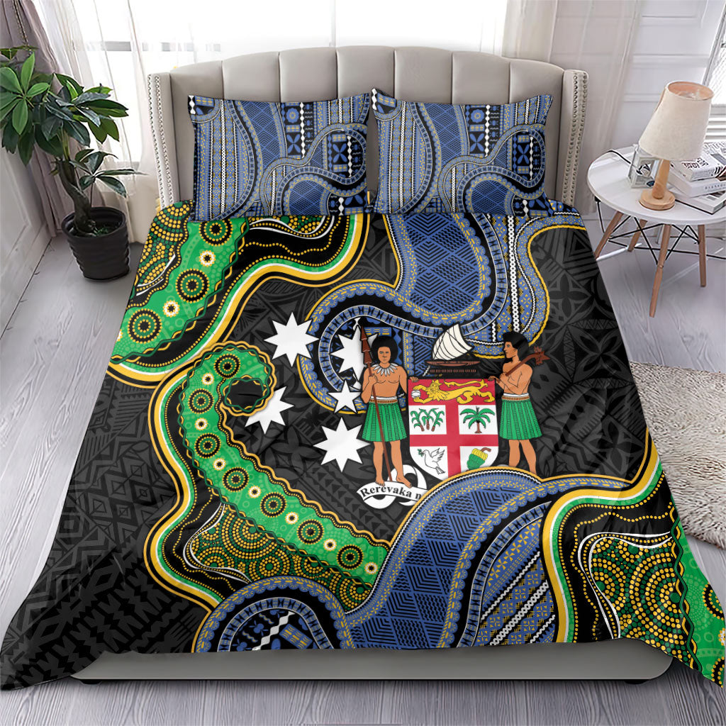 South Sea Islanders And Fiji Bedding Set Fijian Coat Of Arms And Southern Cross DT05 - Polynesian Pride