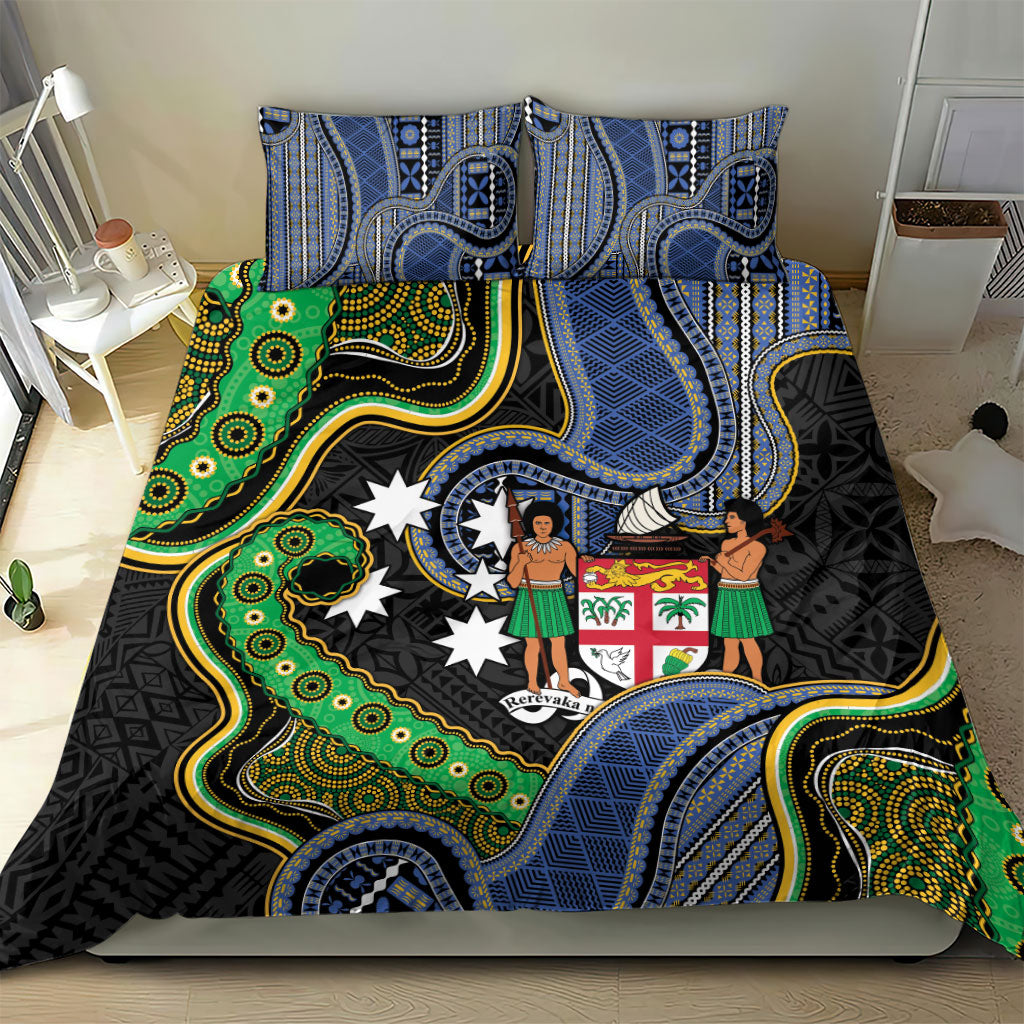 South Sea Islanders And Fiji Bedding Set Fijian Coat Of Arms And Southern Cross DT05 - Polynesian Pride