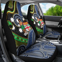 South Sea Islanders And Fiji Car Seat Cover Fijian Coat Of Arms And Southern Cross DT05 - Polynesian Pride