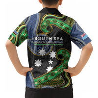 South Sea Islanders And Fiji Hawaiian Shirt Fijian Coat Of Arms And Southern Cross DT05 - Polynesian Pride