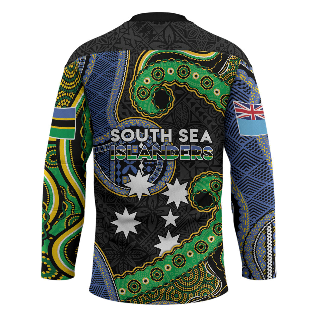 South Sea Islanders And Fiji Hockey Jersey Fijian Coat Of Arms And Southern Cross DT05 - Polynesian Pride