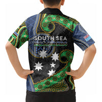 South Sea Islanders And Fiji Kid Hawaiian Shirt Fijian Coat Of Arms And Southern Cross DT05 - Polynesian Pride