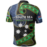 South Sea Islanders And Fiji Polo Shirt Fijian Coat Of Arms And Southern Cross DT05 - Polynesian Pride