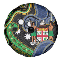 South Sea Islanders And Fiji Spare Tire Cover Fijian Coat Of Arms And Southern Cross DT05 - Polynesian Pride