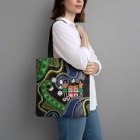 South Sea Islanders And Fiji Tote Bag Fijian Coat Of Arms And Southern Cross DT05 - Polynesian Pride