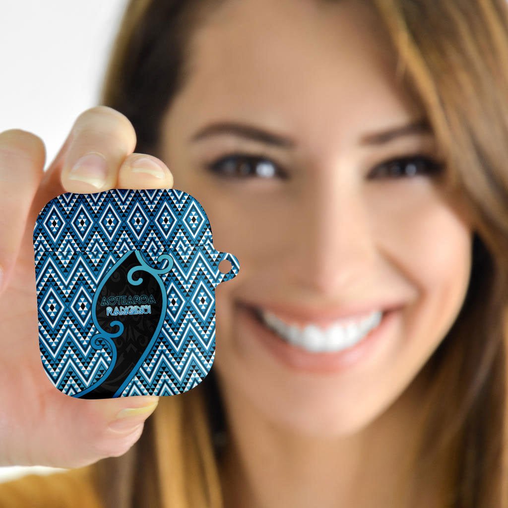 Aotearoa Atua Ranginui AirPods Case Maori Sky Father Koru Patterns