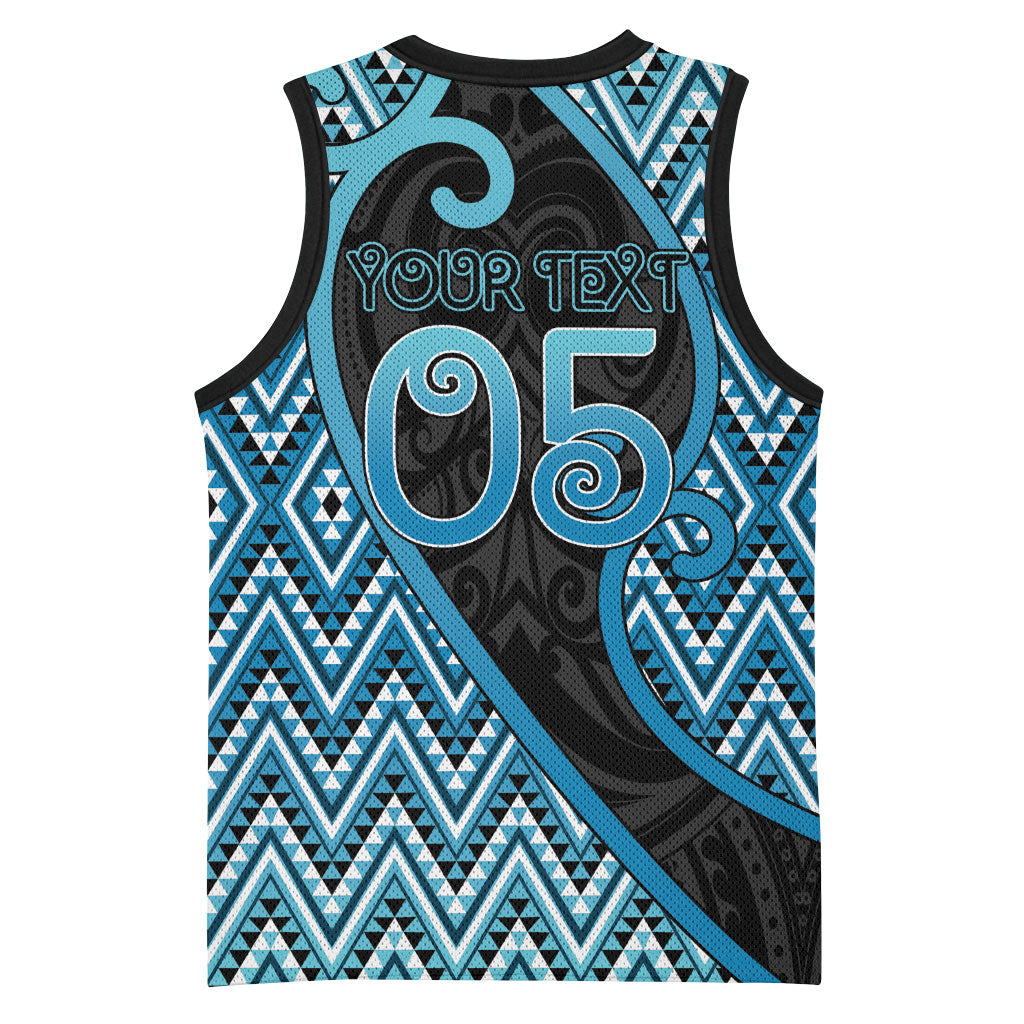 Custom Aotearoa Atua Ranginui Basketball Jersey Maori Sky Father Koru Patterns