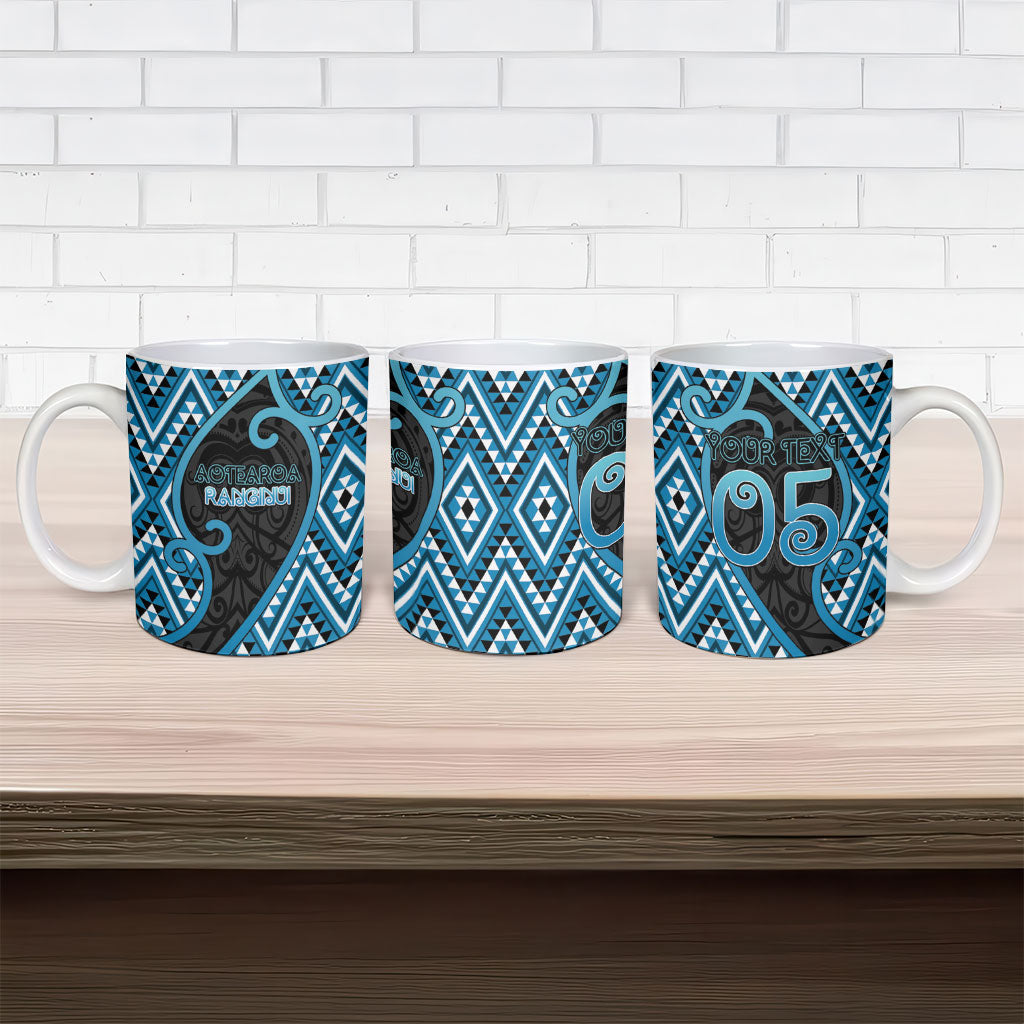 Custom Aotearoa Atua Ranginui Ceramic Mug Maori Sky Father Koru Patterns