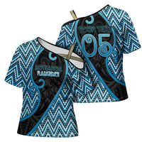 Custom Aotearoa Atua Ranginui Cross Shoulder Shirt Maori Sky Father Koru Patterns