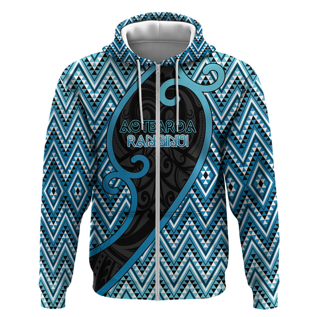 Custom Aotearoa Atua Ranginui Hoodie Maori Sky Father Koru Patterns
