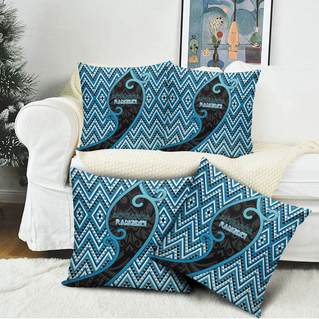 Aotearoa Atua Ranginui Pillow Cover Maori Sky Father Koru Patterns