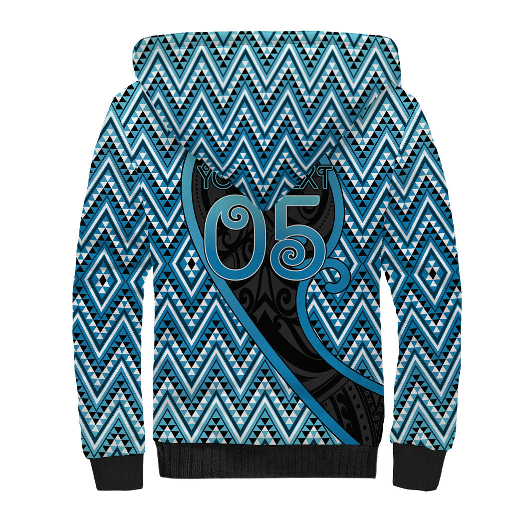 Custom Aotearoa Atua Ranginui Sherpa Hoodie Maori Sky Father Koru Patterns