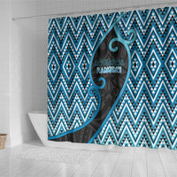 Aotearoa Atua Ranginui Shower Curtain Maori Sky Father Koru Patterns