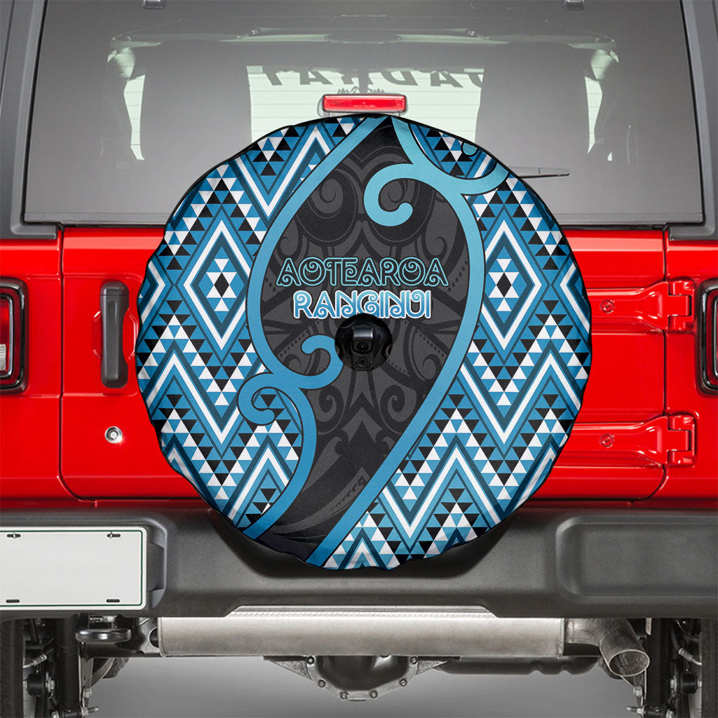 Aotearoa Atua Ranginui Spare Tire Cover Maori Sky Father Koru Patterns