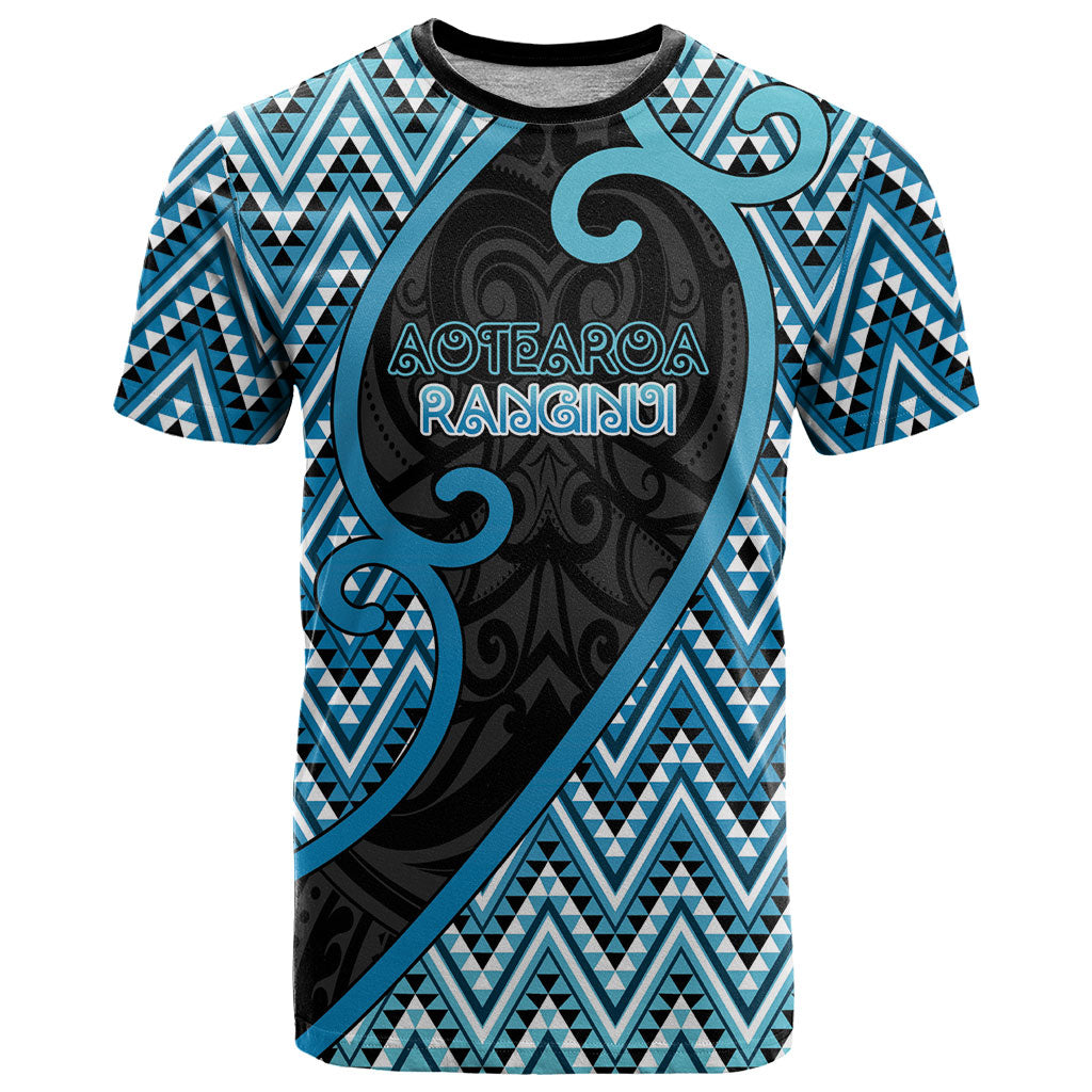 Custom Aotearoa Atua Ranginui T Shirt Maori Sky Father Koru Patterns