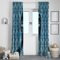 Aotearoa Atua Ranginui Window Curtain Maori Sky Father Koru Patterns