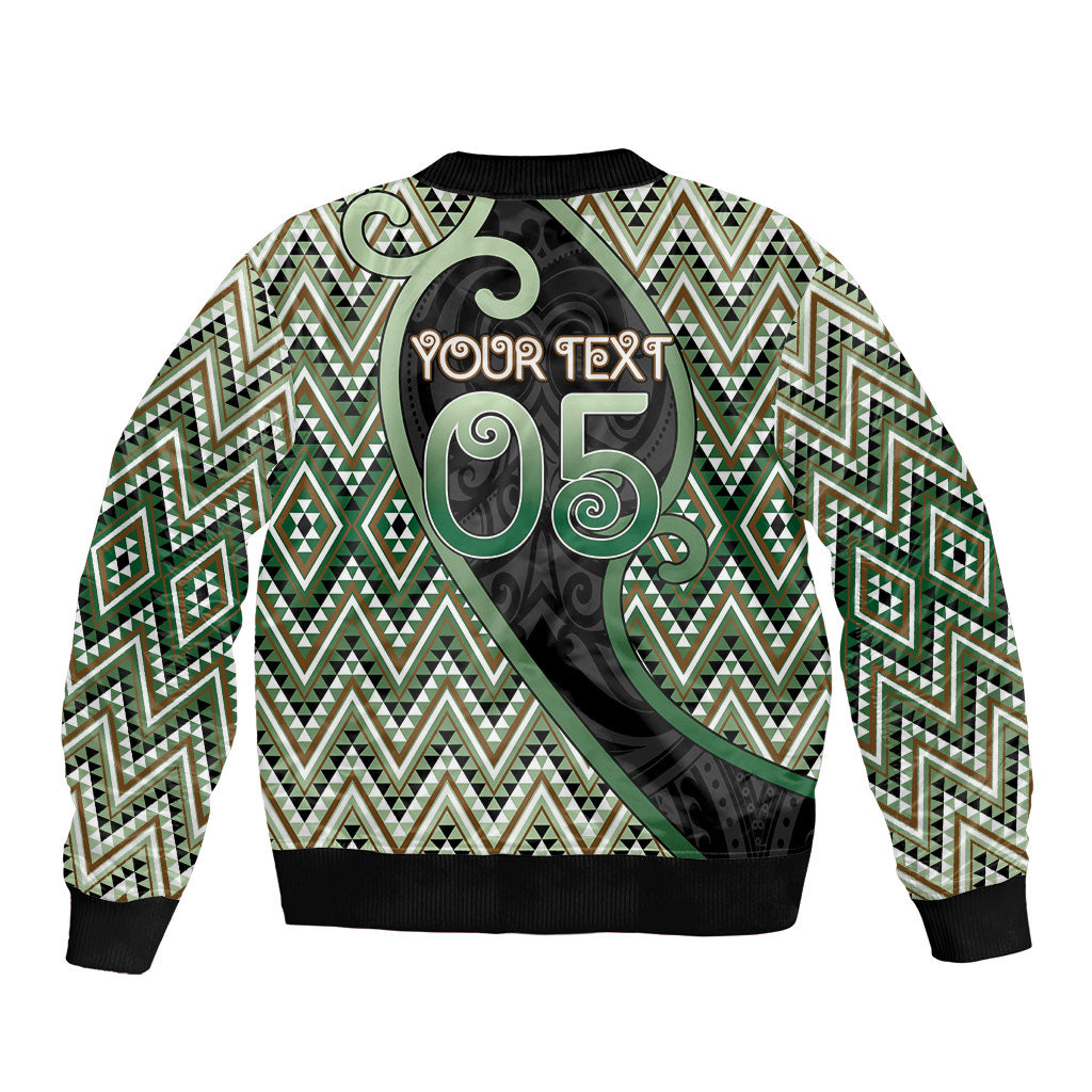 Custom Aotearoa Atua Papatuanuku Bomber Jacket Earth Mother Father Koru Patterns