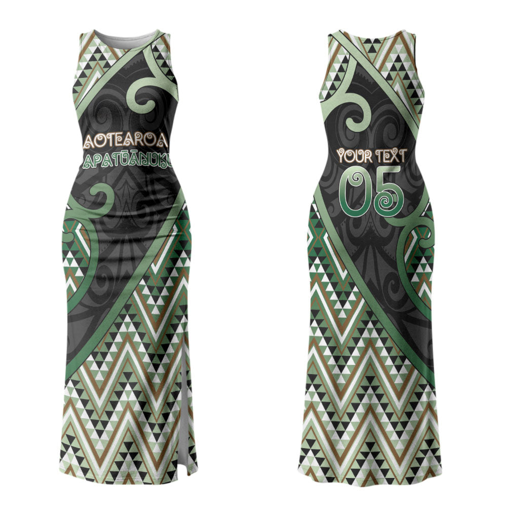 Custom Aotearoa Atua Papatuanuku Couples Matching Tank Maxi Dress and Hawaiian Shirt Earth Mother Father Koru Patterns