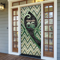 Custom Aotearoa Atua Papatuanuku Door Cover Earth Mother Father Koru Patterns